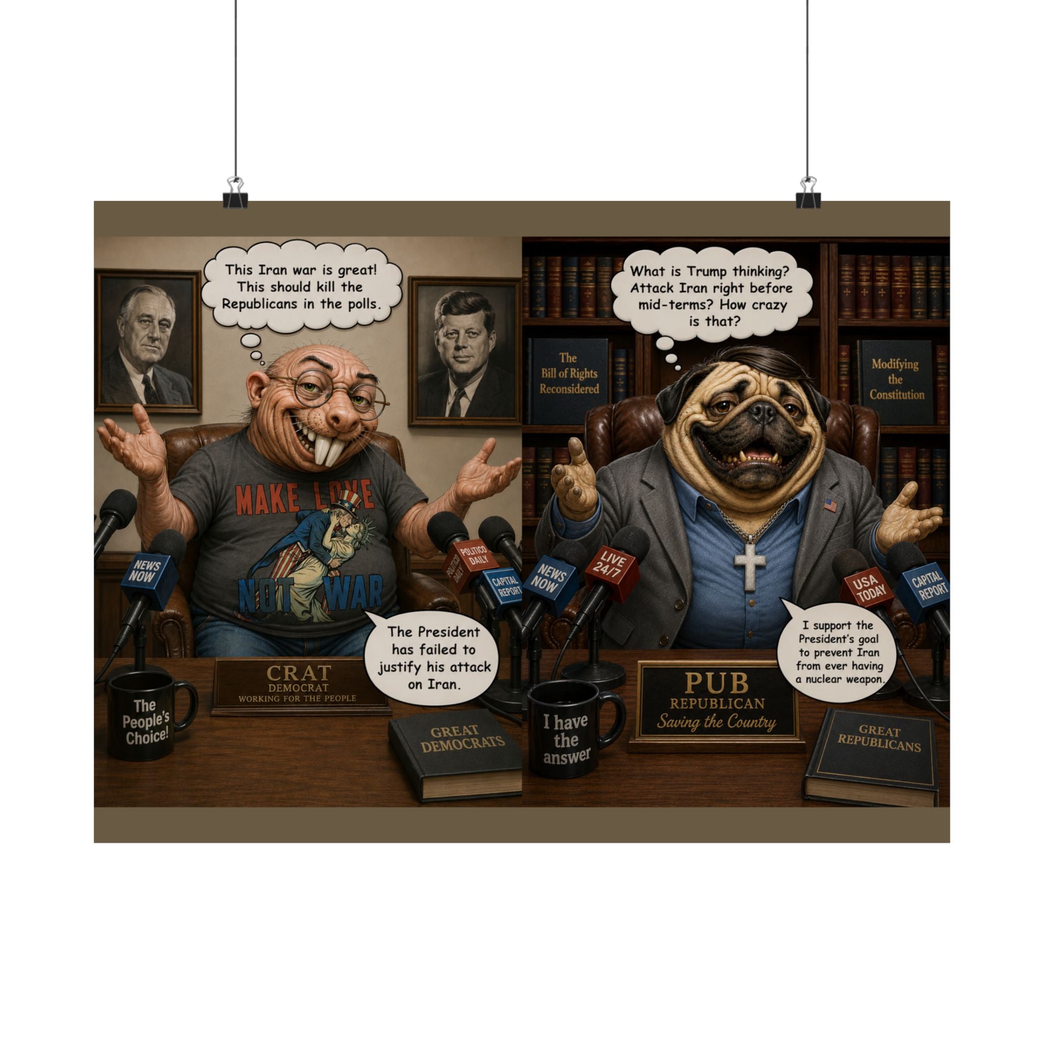 Iran War Politically Thinking (210gsm)