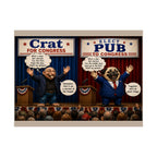 Satirical Political Poster Print — "Crat for Congress / Elect Pub" Satin Poster